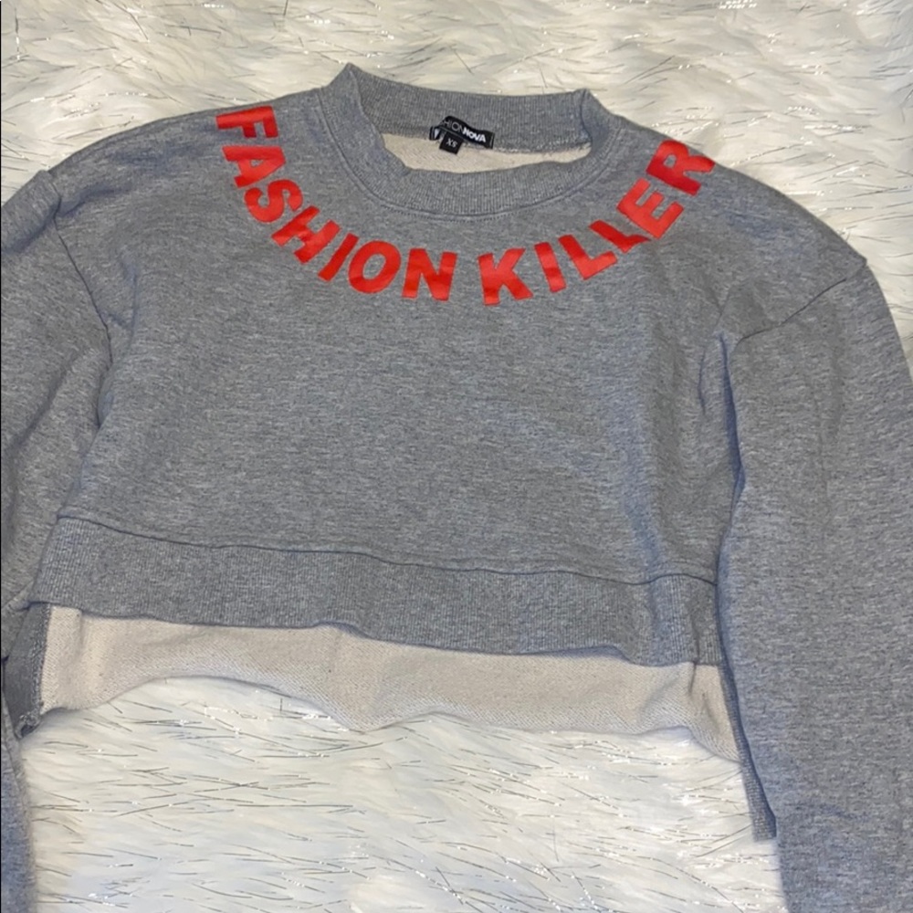 fashion killer cropped sweatshirt